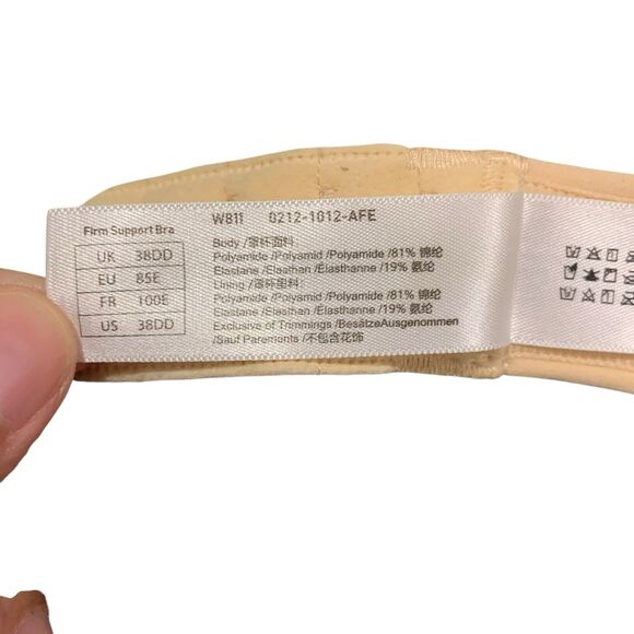 Delimira Womens Front Closure Adjustable Straps Full Coverage Wireless Bra 38DD - Picture 4 of 5